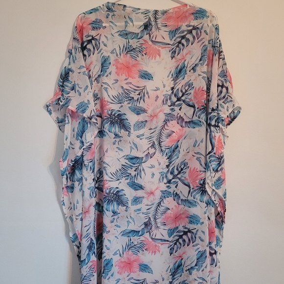 Floral Print Vivis Colours Beach Cover Up Hand Made NWOT - Picture 6 of 6